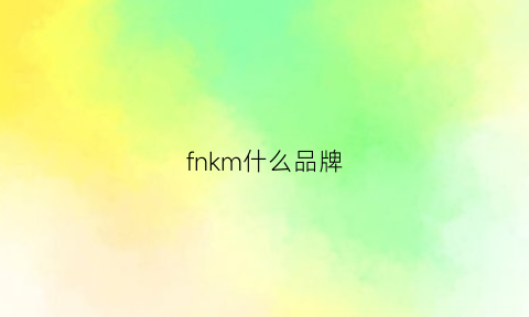 fnkm什么品牌(fnkm什么牌子)