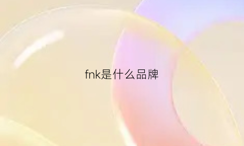 fnk是什么品牌(fk是什么牌子)