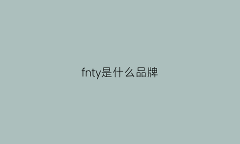 fnty是什么品牌