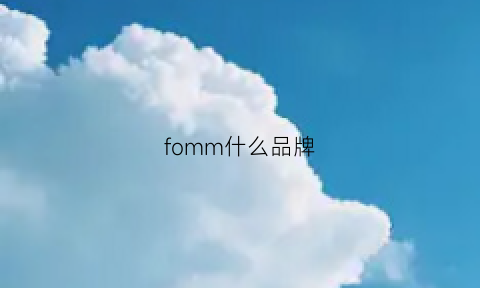 fomm什么品牌(fomony是什么牌子)