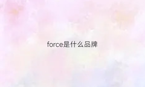 force是什么品牌(g-force是什么品牌)