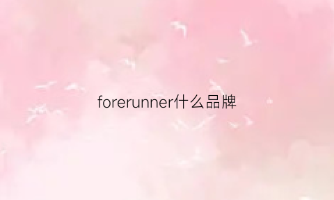 forerunner什么品牌(fortune什么牌子)