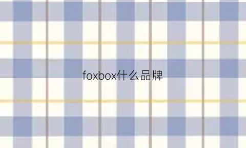 foxbox什么品牌(foxonbox)