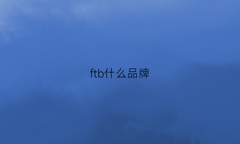 ftb什么品牌(ftc什么牌子)