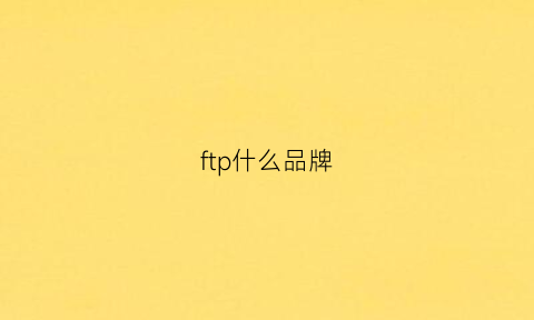 ftp什么品牌(ftp品牌)