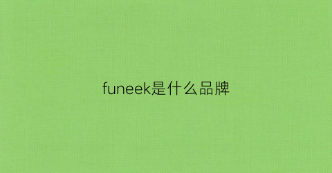 funeek是什么品牌(fkee是什么牌子)