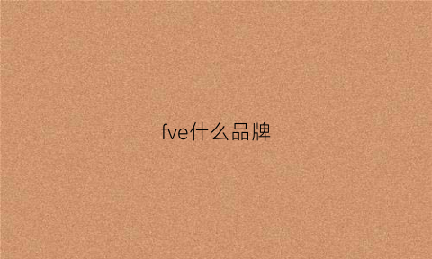 fve什么品牌