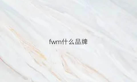 fwm什么品牌(fomm是什么牌子)