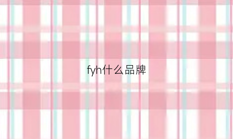 fyh什么品牌(fh什么牌子)