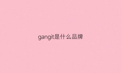 gangit是什么品牌