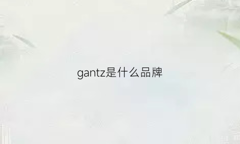 gantz是什么品牌