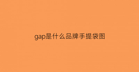 gap是什么品牌手提袋图(gap是什么牌子什么档次)
