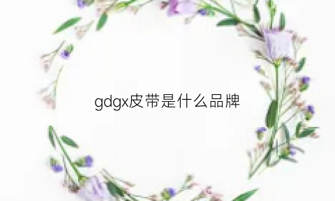 gdgx皮带是什么品牌(gd皮带标志图片)