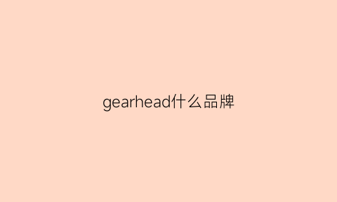 gearhead什么品牌(gear是哪个牌子)