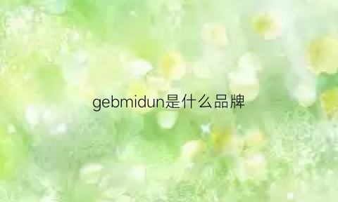 gebmidun是什么品牌(gemmy是什么牌)