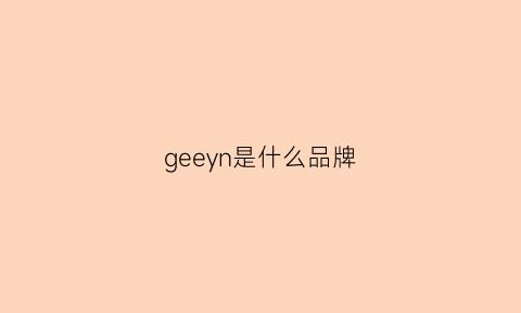 geeyn是什么品牌(gee是什么牌子)