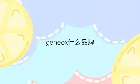 geneox什么品牌(ge0x是什么品牌)