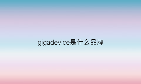 gigadevice是什么品牌(gidear是什么牌子)