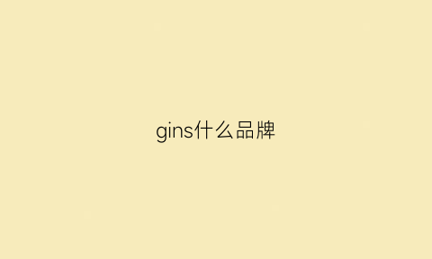 gins什么品牌(gilson是什么品牌)