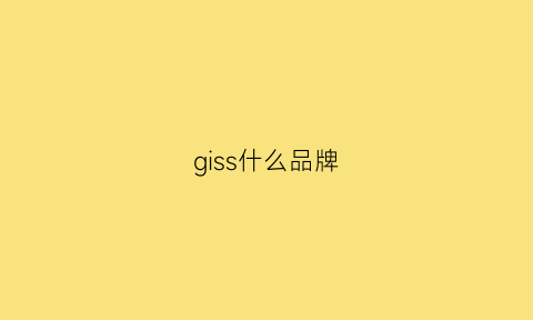 giss什么品牌