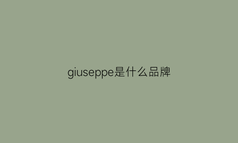 giuseppe是什么品牌(giuseppe是什么品牌的衬衫)