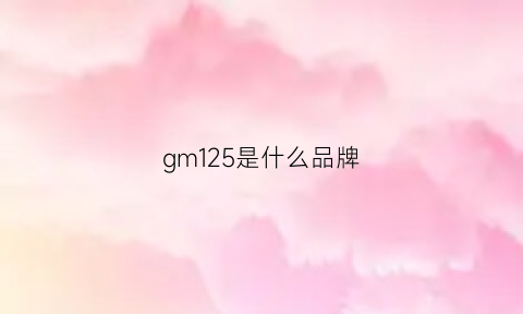 gm125是什么品牌(gm126)