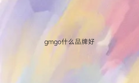 gmgo什么品牌好(ggomi品牌)