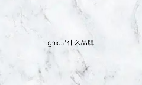 gnic是什么品牌