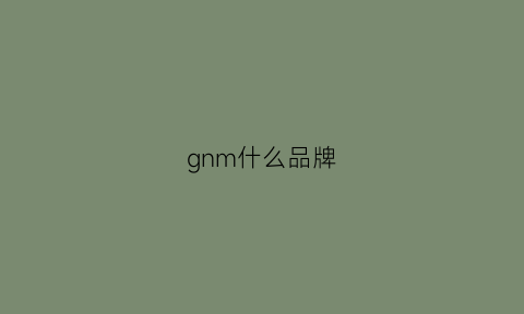 gnm什么品牌(gnmn品牌怎么样)