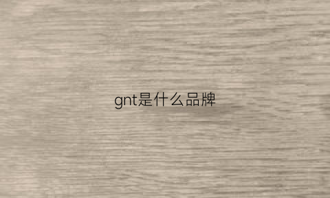 gnt是什么品牌