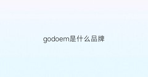 godoem是什么品牌(godox是什么牌子)