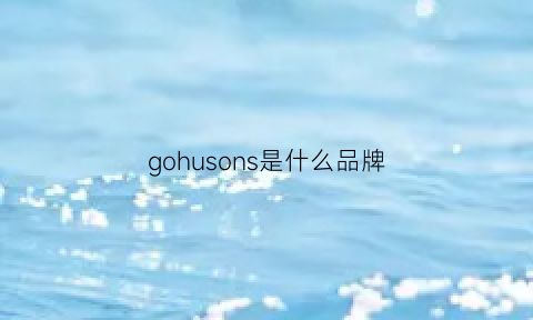 gohusons是什么品牌(gosh是什么牌子)