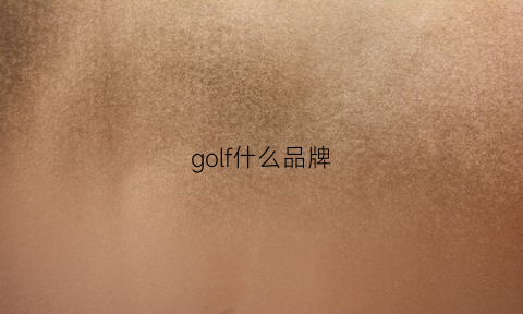 golf什么品牌(golf属于什么档次的)