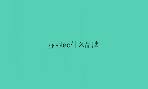 gooleo什么品牌(google是哪个国家的品牌)