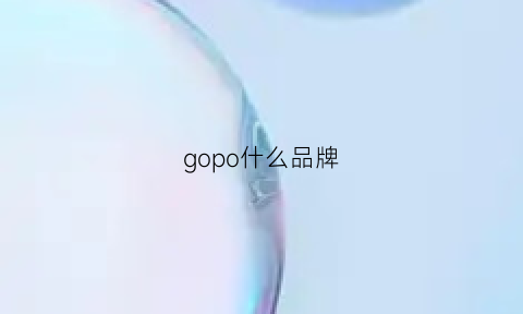 gopo什么品牌(pogo是什么牌子的鞋)