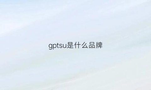 gptsu是什么品牌