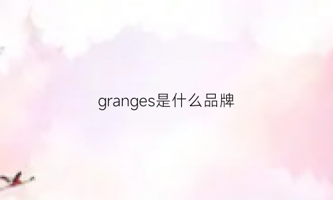 granges是什么品牌(gres是什么牌子)