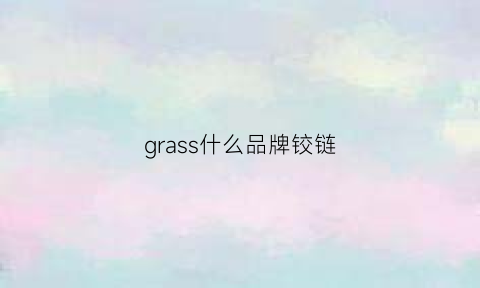 grass什么品牌铰链(grass牌子)