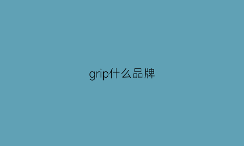 grip什么品牌(grip2u是什么牌)