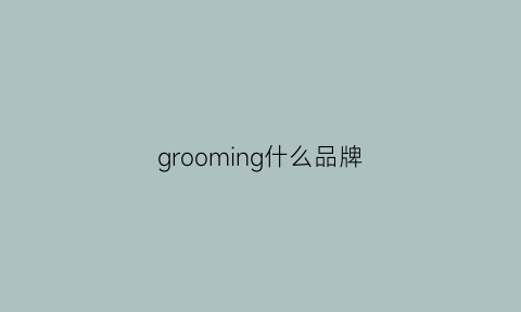 grooming什么品牌(grooming是什么意思)