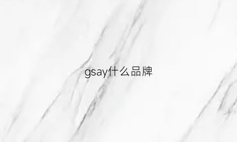 gsay什么品牌(gsg是什么品牌)