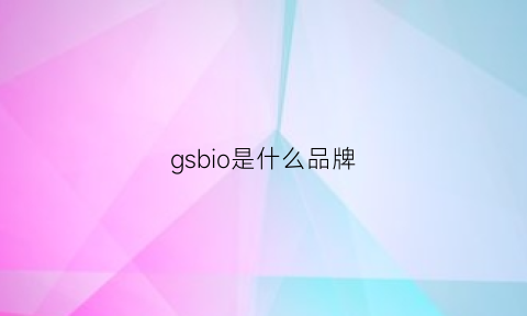 gsbio是什么品牌(gs是什么品牌的表)