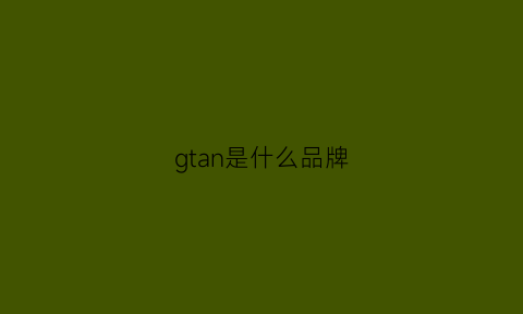 gtan是什么品牌