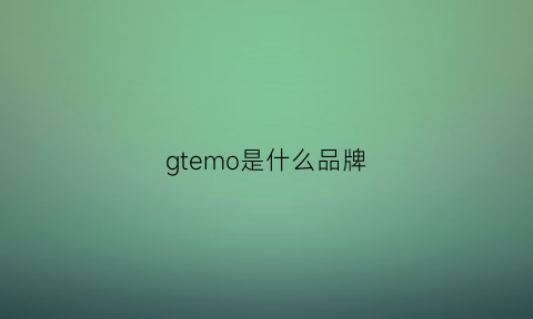 gtemo是什么品牌