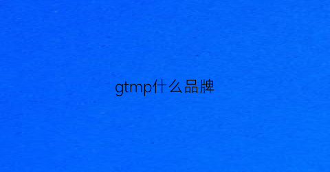 gtmp什么品牌