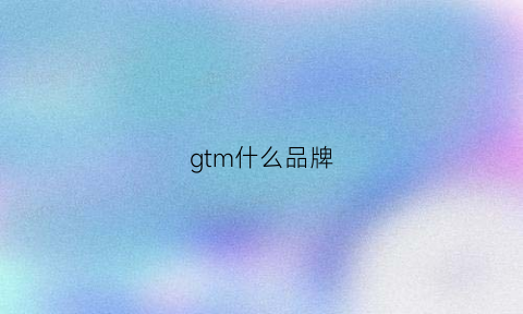 gtm什么品牌(gtneo什么牌子)