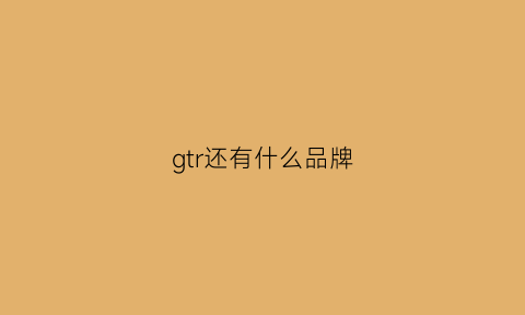 gtr还有什么品牌