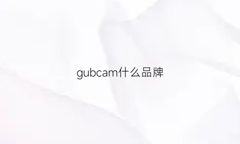 gubcam什么品牌(gubss什么牌子衣服)