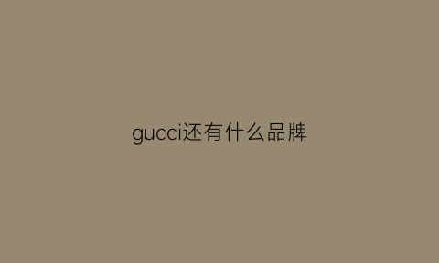 gucci还有什么品牌(与古驰齐名的品牌)