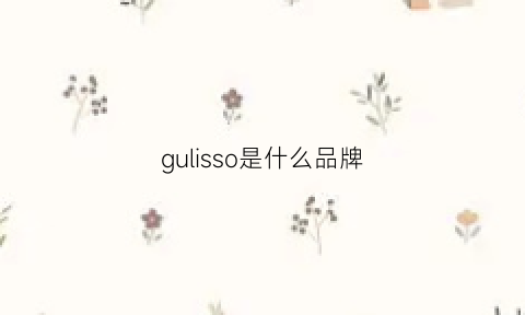 gulisso是什么品牌(gul是什么牌子)